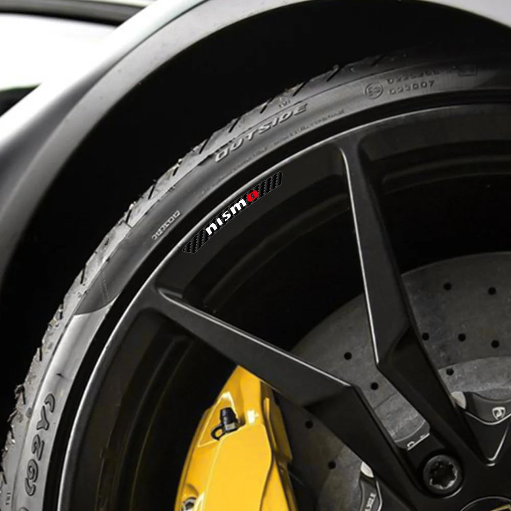 4 шт. наклейки на ступицу колеса автомобиля из углеродного волокна для NISMO Nissan Qashqai