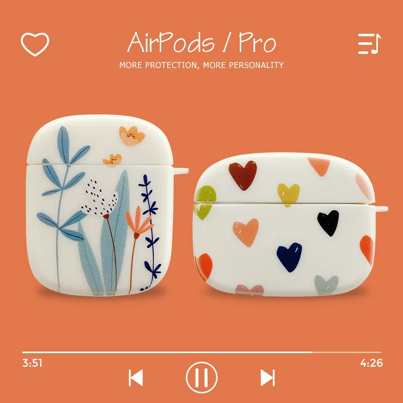 Чехол для Airpods 1/2 простой защитный чехол с надписью Оставьте любовь и сердцем Apple