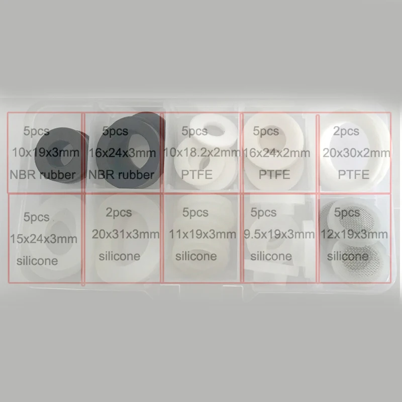 44 шт. прокладки кран для воды плоская прокладка уплотнительное кольцо набор