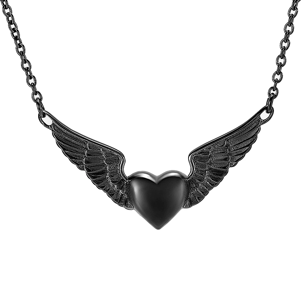 

Орлиное крыло, сердце, нержавеющая сталь, кремационная памятная урна, сувенирная подвеска, ожерелье, сувенир, ювелирные изделия, IJD11730