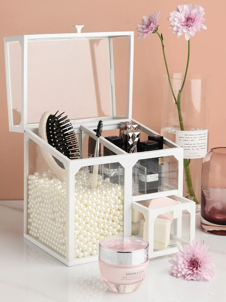 Многофункциональный органайзер для макияжа коробка чехол хранения губной