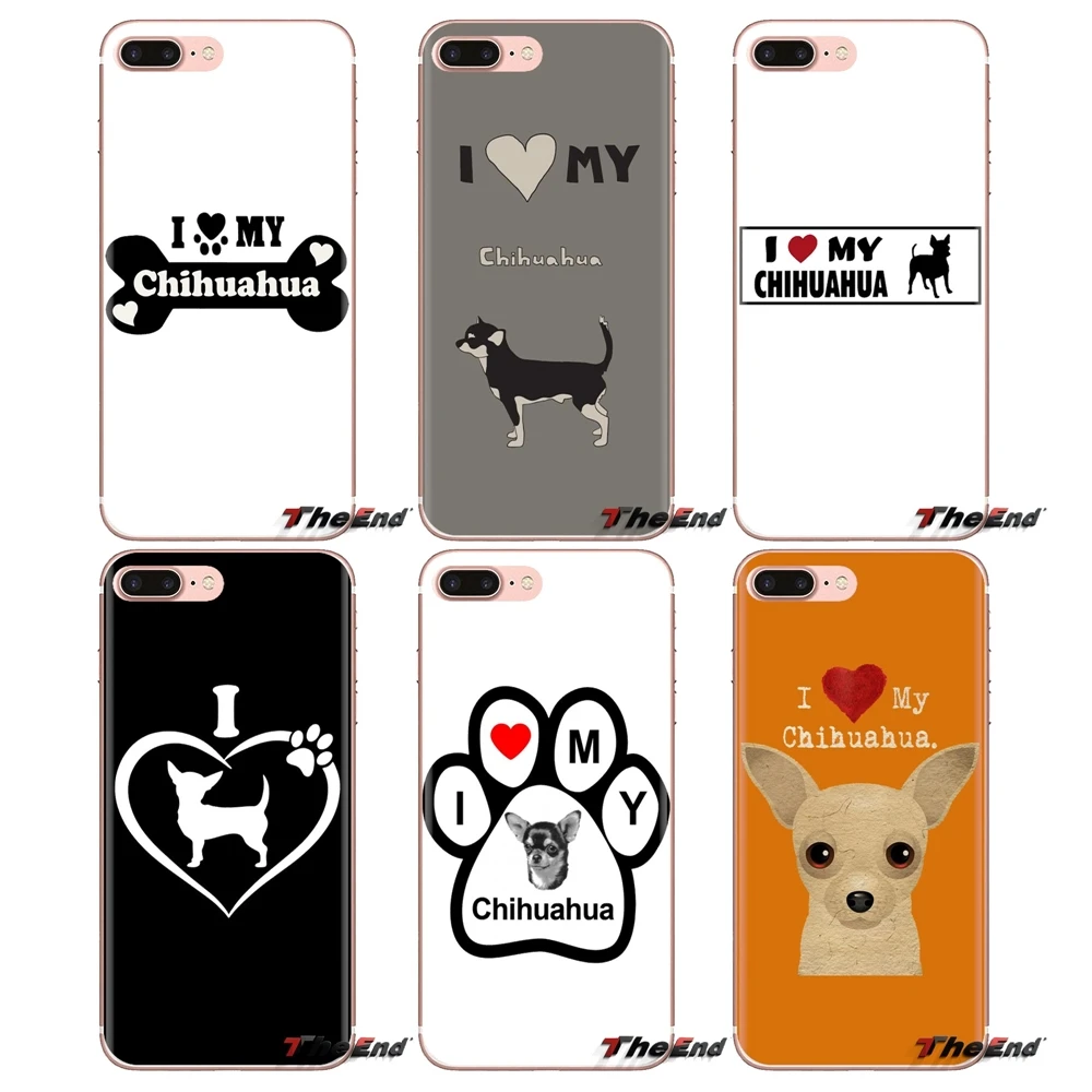 Дизайн I Love My собака породы Чихуахуа Мопс корпус для samsung Galaxy S2 S3 S4 S5 MINI S6 S7 edge S8 S9 Plus