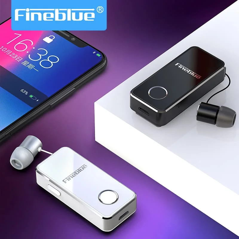 Fineblue F2 Pro Wireless Earphones Lotus Bluetooth-compatible Handsfree with Mic TWS Clip on Headset Ear Phone F920 F990 Metal