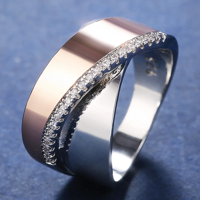 Huitan Новый трендовый простой перстень для женщин Свадебные праздничные