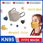 Корейская KF94 детская маска KN95 Morandi цветные Mascarillas FFP2 Детские FPP2 маски 4-слойная дышащая FFP2Mask FFP2 для мальчиков и девочек