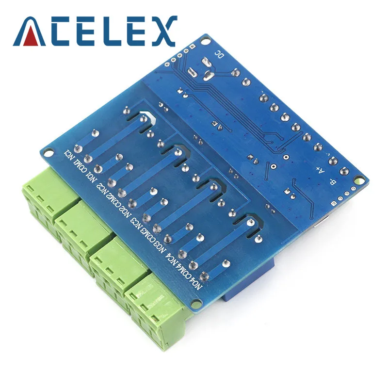 

Modbus RTU 4 Way Relay Module DIY STM8S103 System 4 Road Input 485 Communication