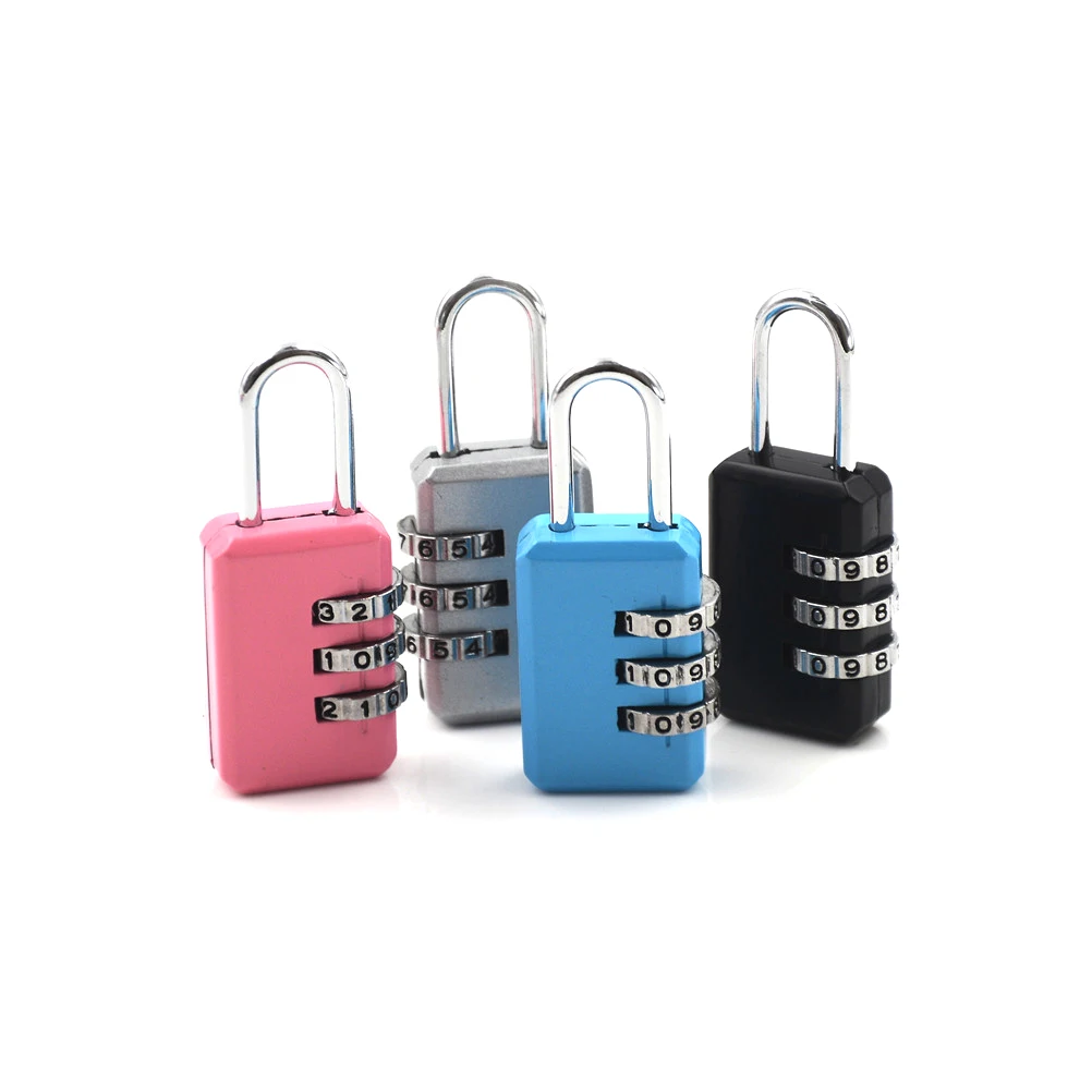 Padlock For School Gym Locker Sheds Suitcase Luggage Password Code Lock 3 Digit Coded Resettable Combination | Обустройство дома