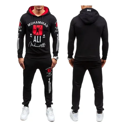 

2021 Fashion Muhammad Ali Men Tracksuits Sportswear Men's Leisure Hoddies Pullover Outwear Tracksuit Sets Men Sweatshirt S-XXL