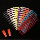 Накладные ногти DingXue, цветные накладные ногти, съемные кончики для наращивания ногтей, маникюрный дизайн, накладные ногти G014, 24 шт.