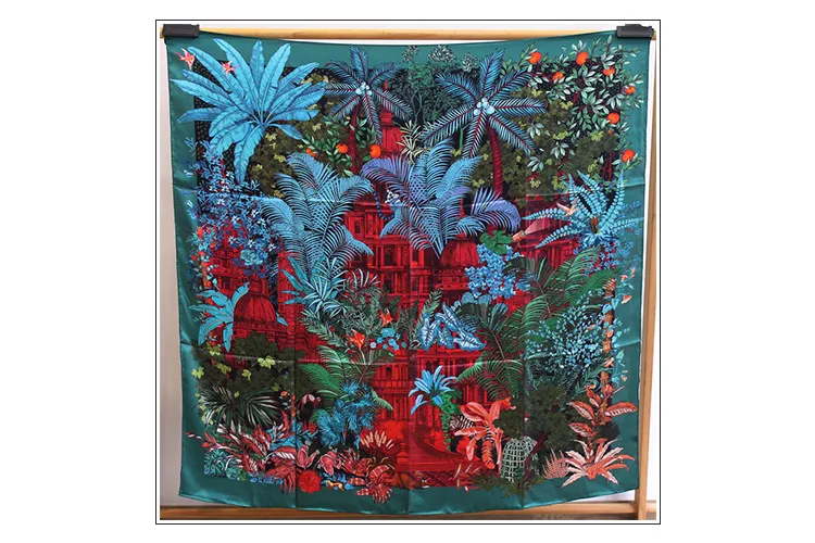 

Pure Silk Scarf Women Large 100% Mulberry-Silk Scarf 110cm Silk Scarf Hand Rolled Edges Designer Satin Scarves 110 110