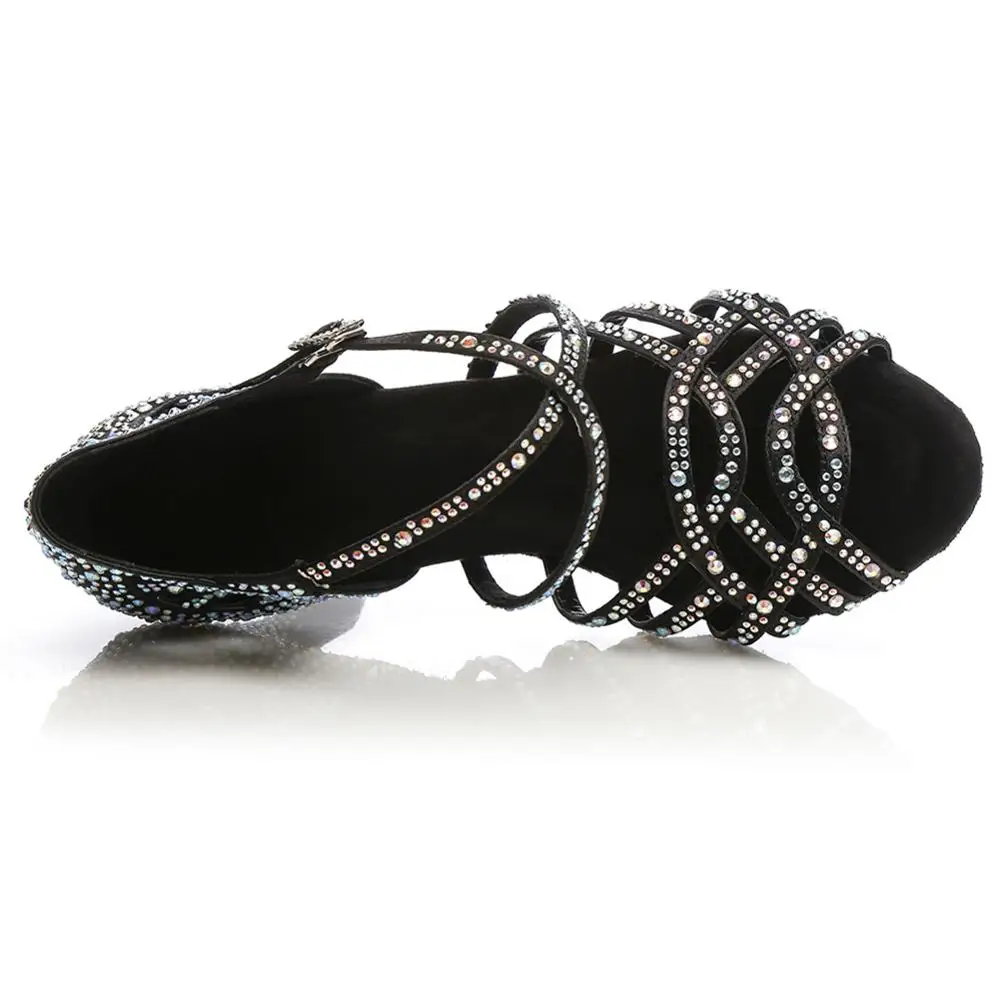 Туфли Стразы для латиноамериканских танцев женские туфли на высоком каблуке 6/7 5/8