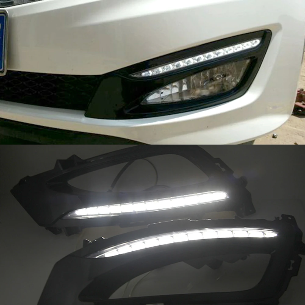 Автомобильная проблесковая для KIA Оптима K5 2011 2012 2013 2014 светодиодный DRL Дневной