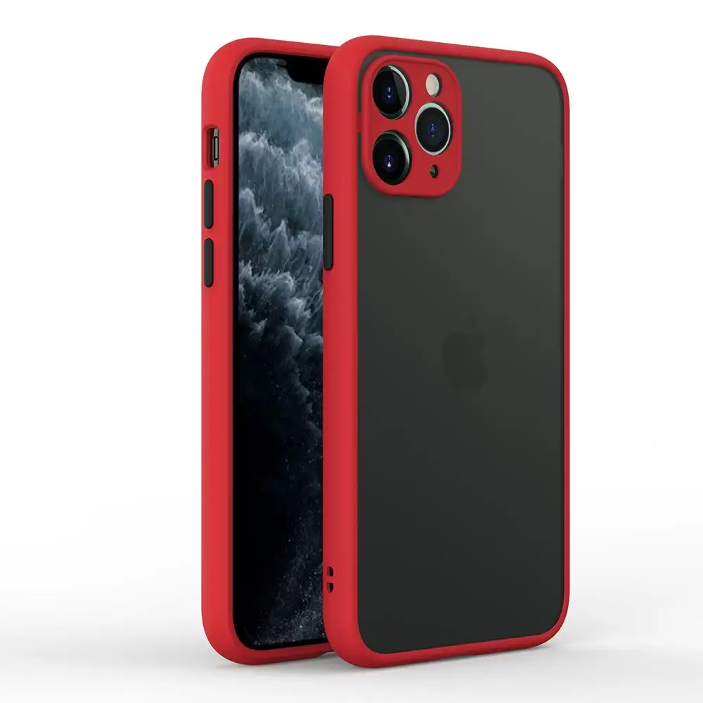 

Phone Cases For iPhone 11 12 11Pro Max XR XS Max X 8 7 6S Plus Matte Shockproof Back Cover Camera Protection Bumper Back Cover