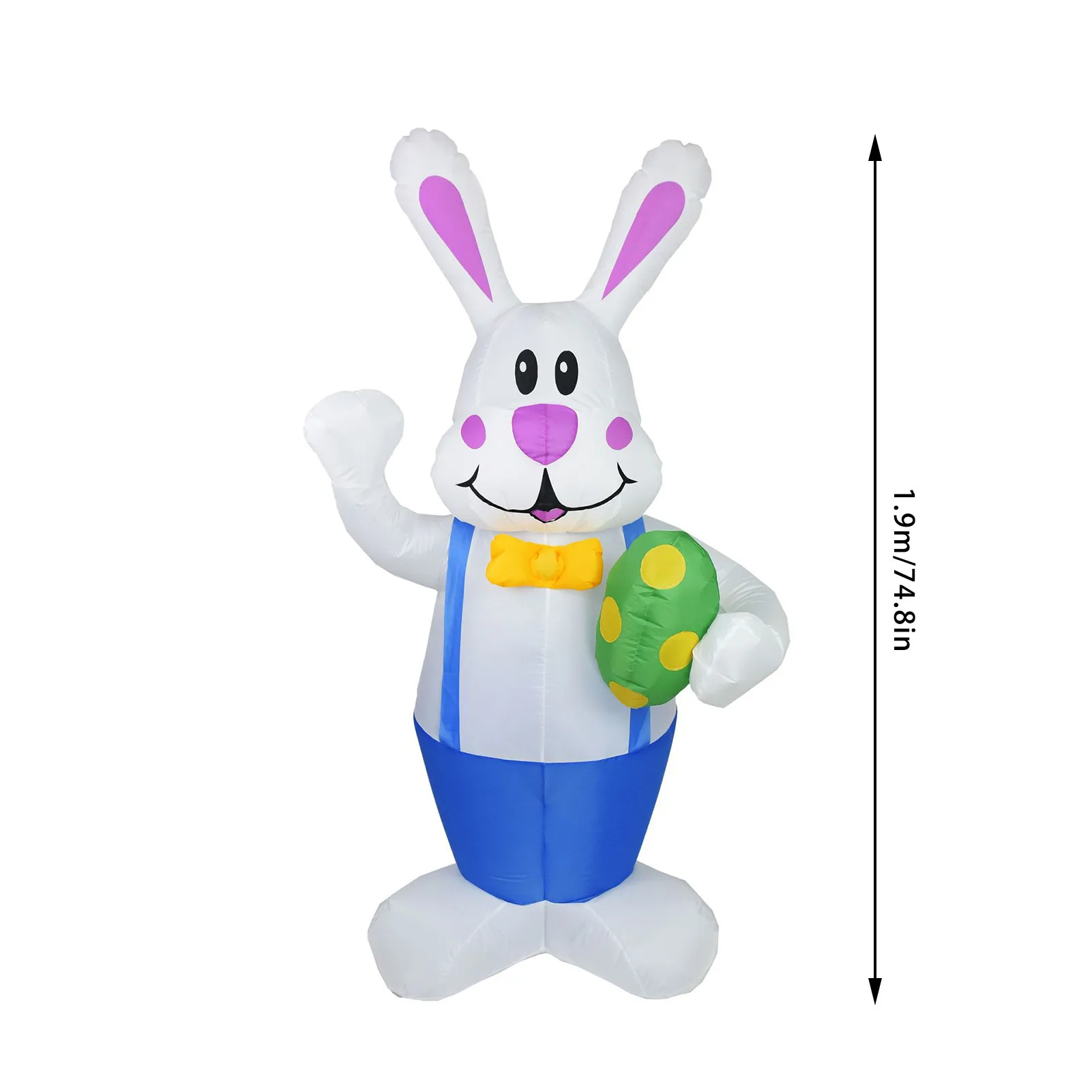 

6.23Ft Inflatable Bunny Egg Lighted Outdoor Indoor Holiday Decorations LED Light Blow Up Yard Lawn Inflatables Home Family Decor