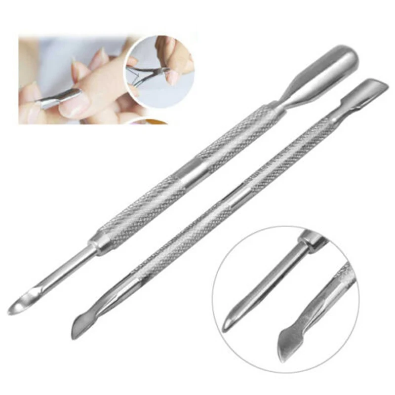 

Hot 3pcs/set Stainless Steel Spoon Nail Cuticle Pusher Remover Cutter Nipper Clipper Cut Set t6