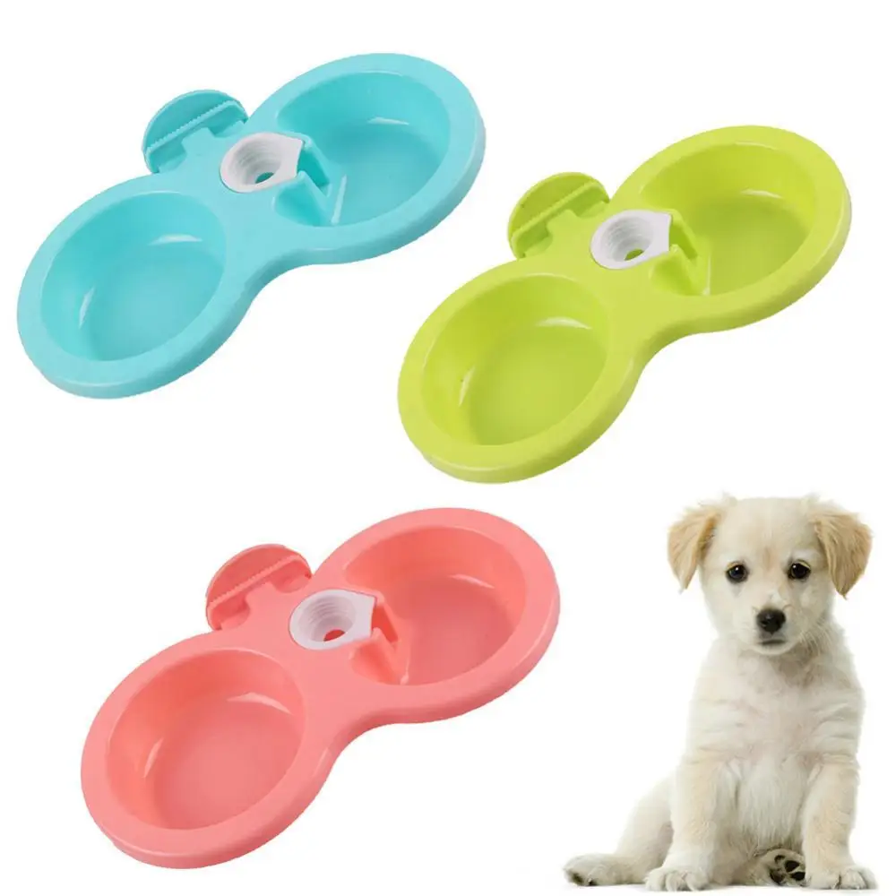 

80% Hot Sales!!! Pet Hanging Dual Bowl Cat Kitten Dog Puppy Food Water Container Drinking Feeder