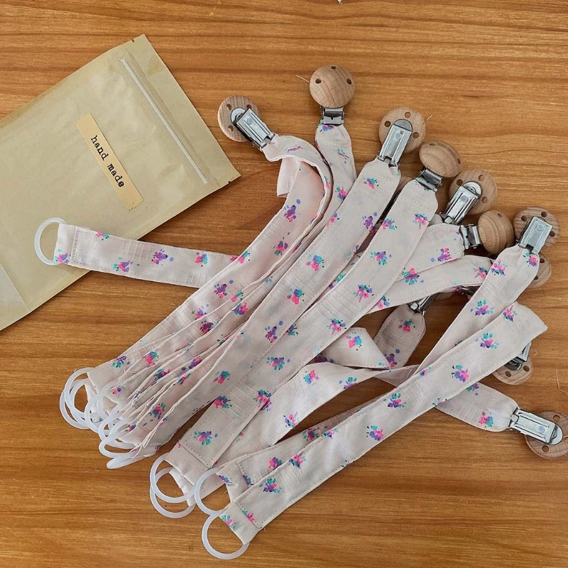 

Newborn Lace Floral Pacifier Chain Nipple Holder Leash Strap Soother Nursing Teether Dummy Clip Shower Gifts