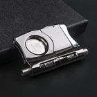 Металлический Гильотинный Резак для сигар, острый резак для Пуро из нержавеющей стали, 2 размера, для сигар COHIBA Cuba, сигары, YJ551