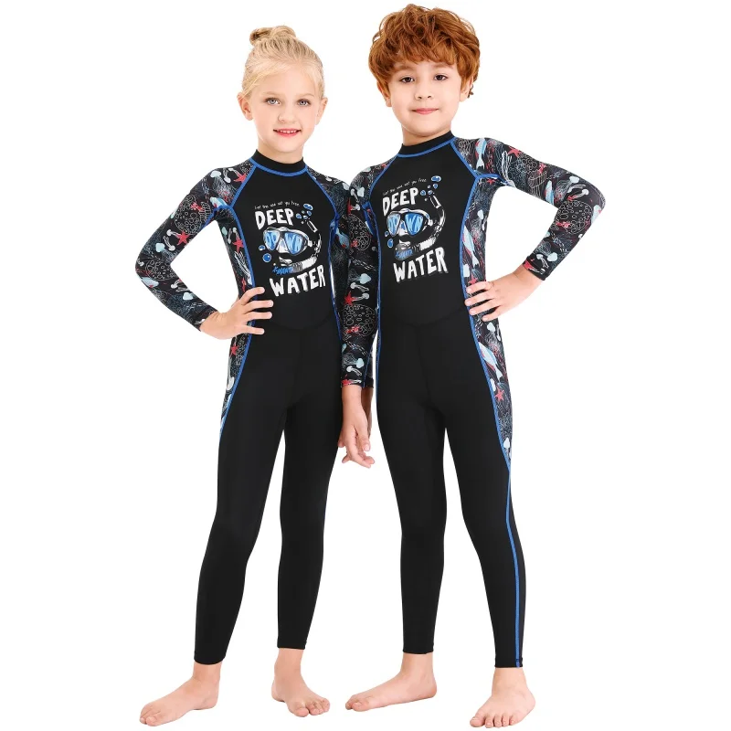 

Kids Diving Suit Neoprenes Wetsuit Children Unisex For Keep One-piece Warm Long Sleeves UV Protection Swimwear Clothes