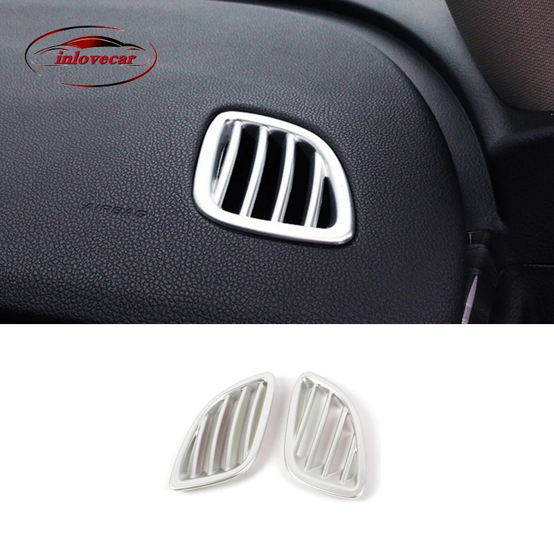 

2PCS ABS Matte Car Dashboard Front Small Air Conditioner Outlet AC Vent Cover Trim styling for Buick Encore Opel Mokka 2016 2017