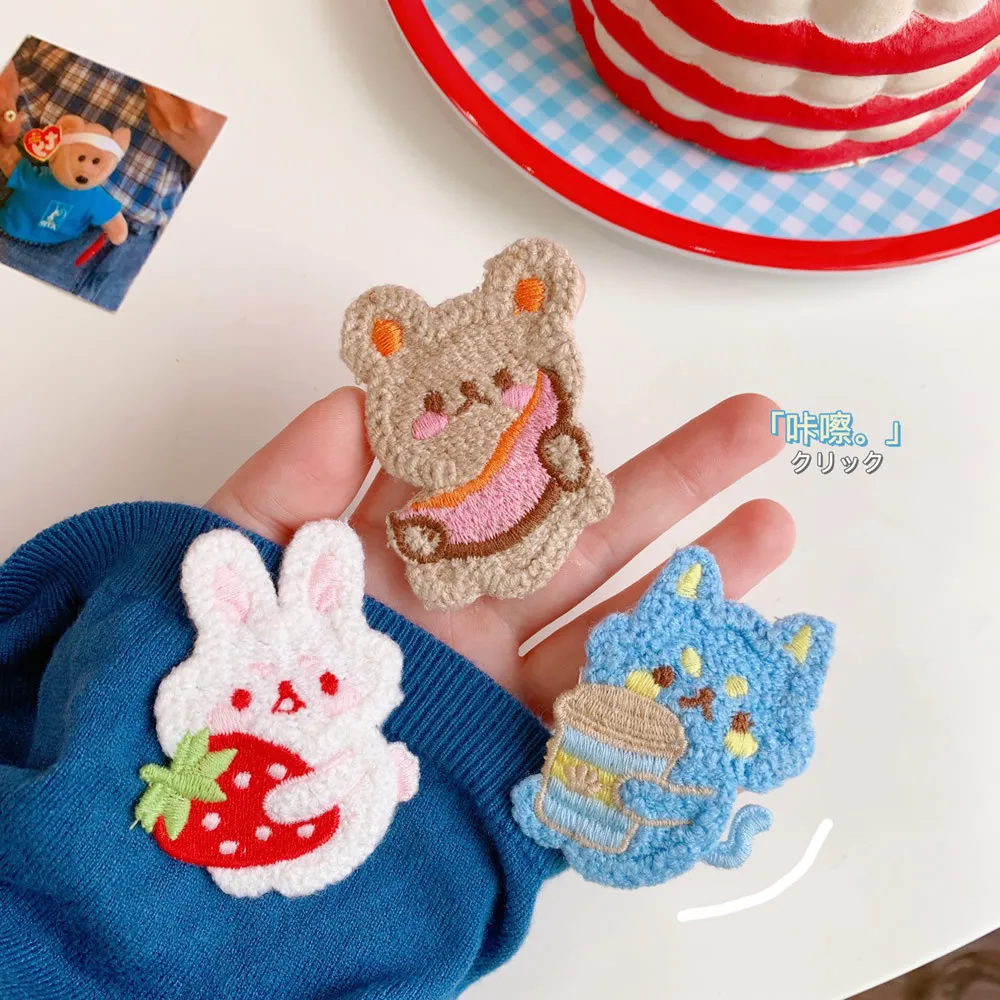 

Lovely Bear Bunny Cat Hair clip Girl Cute Hair bands Hair Accessories Handmade Cloth Headwear Hairpins Cartoon Hairpin Gift