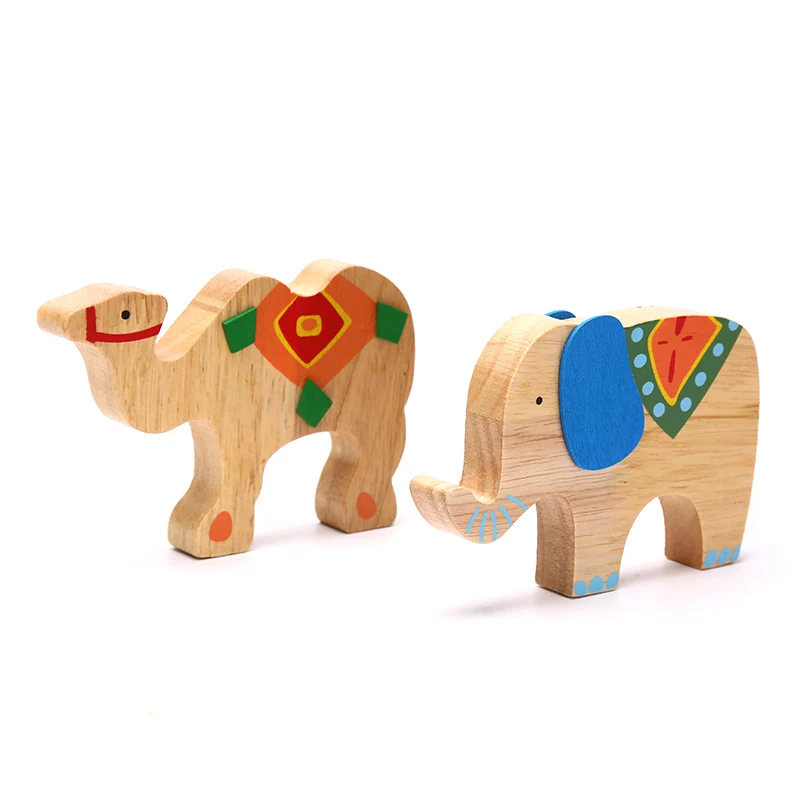 

Wooden Balance Elephant Camel Children Blocks Toy Montessori Balancing Game Building Block Wood Educational Toys Baby Kids