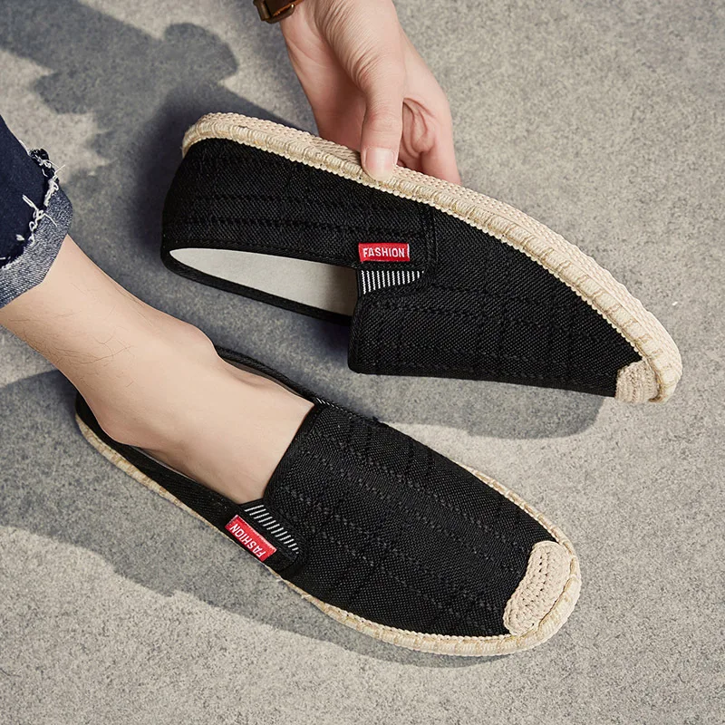 OUDINIAO/Мужская обувь Повседневная Мужская дышащая парусиновая повседневная