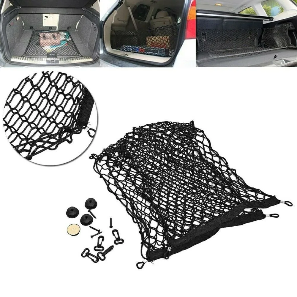 

Pickup Car Rear Storage Bag Stretchable 1pc Black Cargo Net Elastic Large