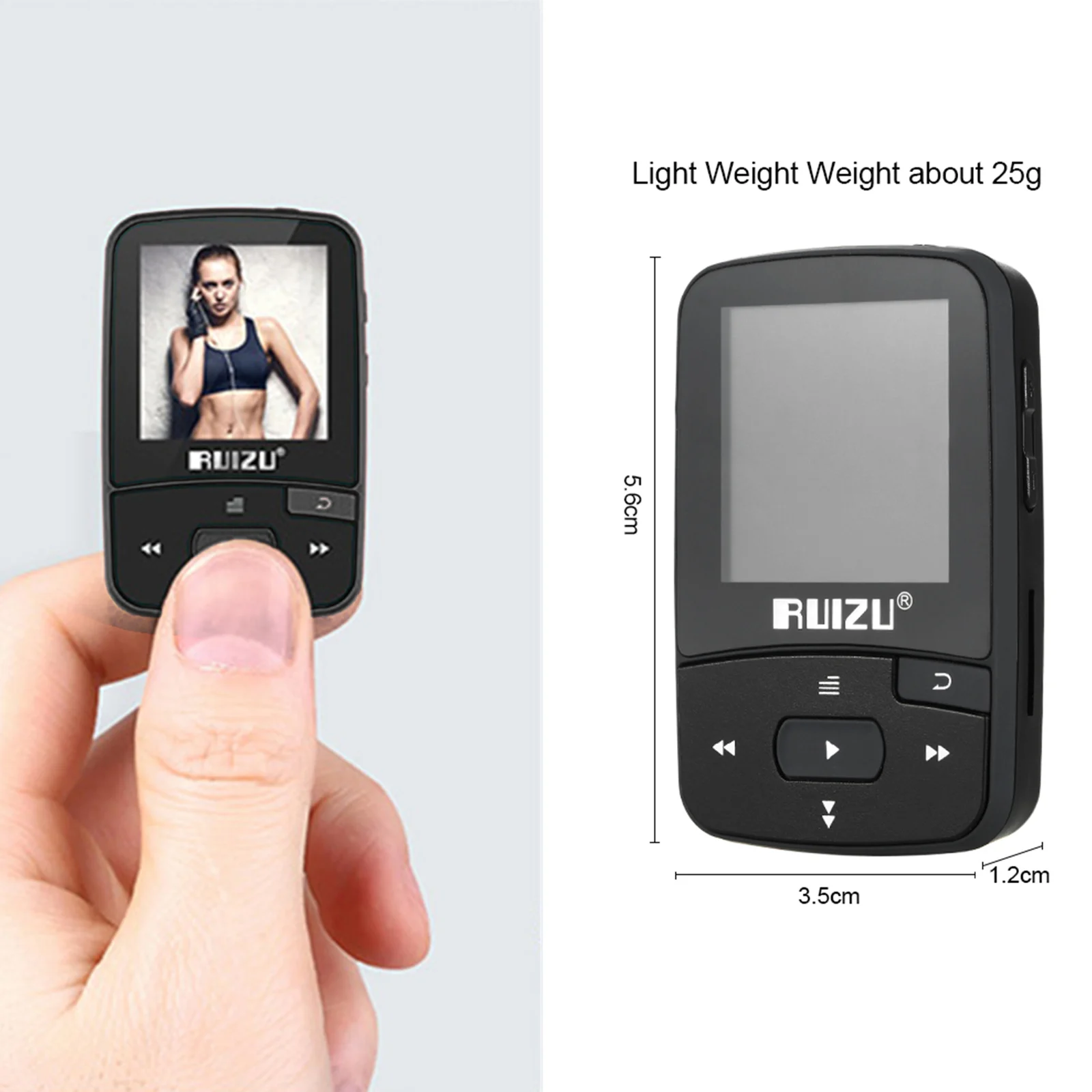 MP3 MP4 плеер RUIZU X50 8 ГБ 1 5 дюйма Hi-Fi музыкальный без потерь Bluetooth шагомер FM-радио