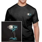 Хлопковая футболка CLOOCL, модная летняя футболка с карманом и принтом Makita Tools, мужские и женские рубашки, забавные хлопковые черные футболки, Прямая поставка