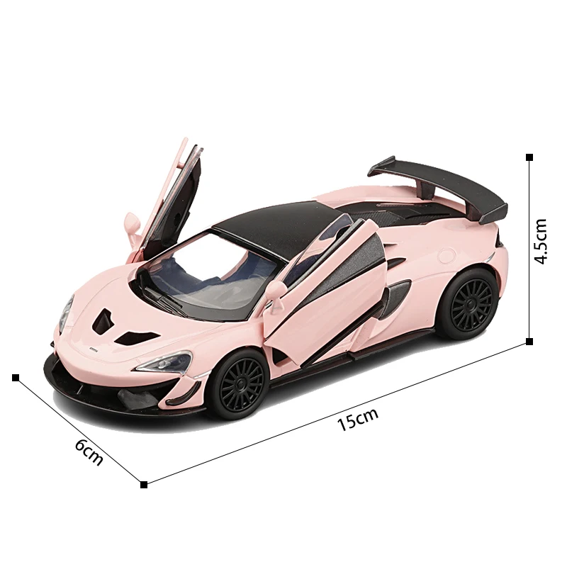 

1:32 Alloy Racing Car Model 570S GT4 Diecasts Vehicles Pull Back with Light Toys For Children Boys Collection Gifts