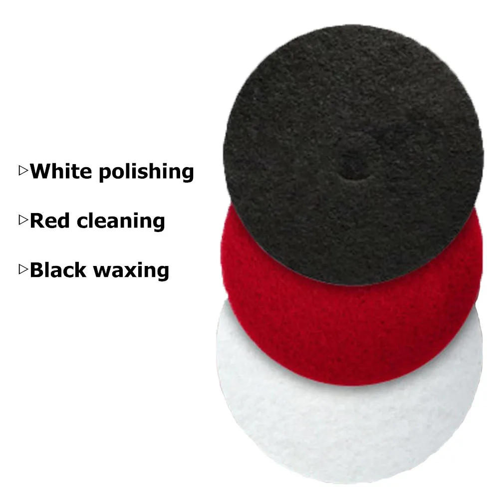 

5Pcs/Set Scouring Pads 13/14/15 Inch White Polishing Pad Red Scrubbing Pad Black Waxing Cleaning Pad for Marble Floor Tiles