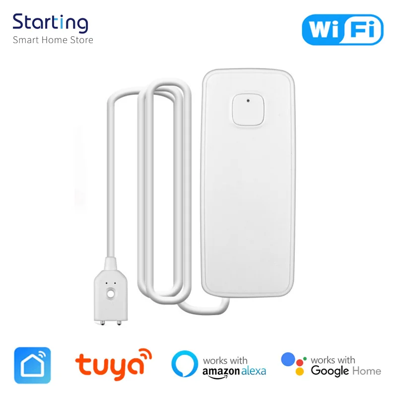 

Смарт-датчик утечки воды Tuya, Wi-Fi, с голосовым управлением