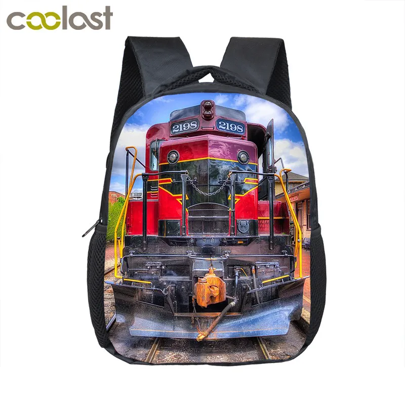 

12 Inch Steam Locomotive / Train Toddler Backpack Children School Bags Boys Girls Kindergarten Bag Kids School Backpacks Gift