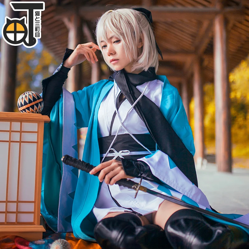 Костюм для косплея Okita Souji Sakura Saber Artoria Pendragon аниме Fate Stay Night Cosplay большой заказ|saber