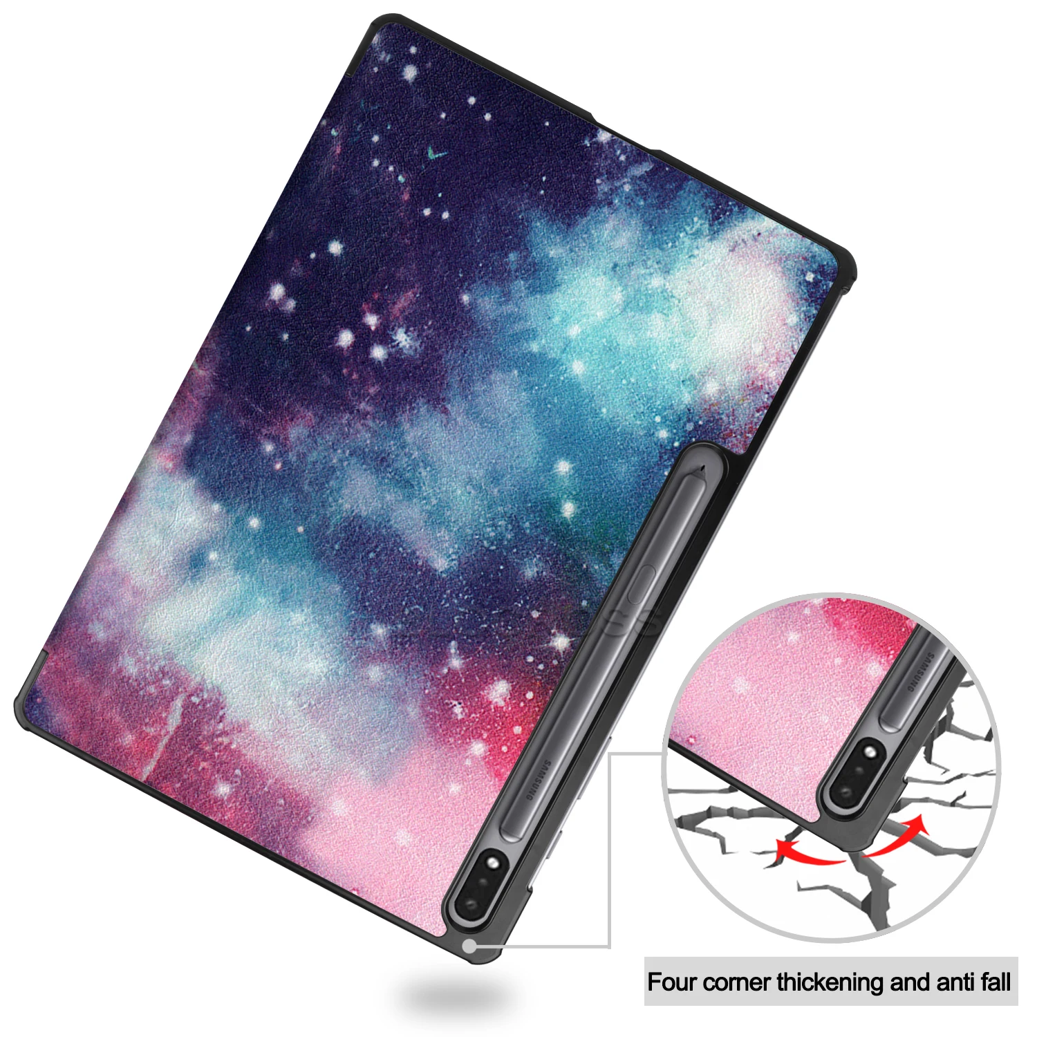 

For 2021 Samsung Galaxy Tab S7 FE 5G 12.4'' Case Ultra Slim Magnetic Thriod Smart Stand Funda for Galaxy Tab S7 FE SM-T730 T736