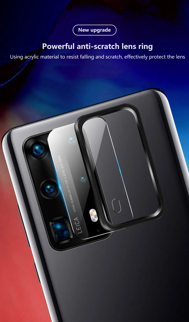 

Rear Camera Protective Ring Metal Toughened Protectors Film For HUAWEI P40