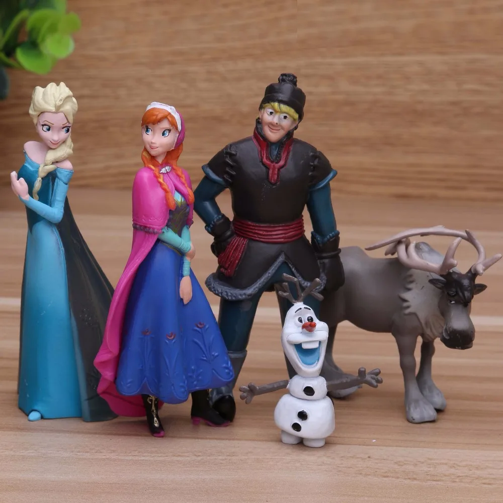 Экшн-фигурки Disney Холодное сердце 5 шт./лот 5-10 см ПВХ Куклы-модели Анны Эльзы