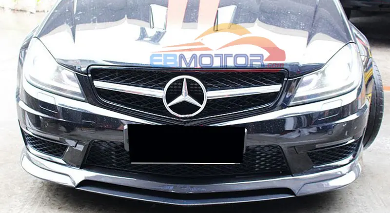 Настоящее углеродное волокно Rev передний спойлер для Mercedes Benz W204 C63 AMG 11 13