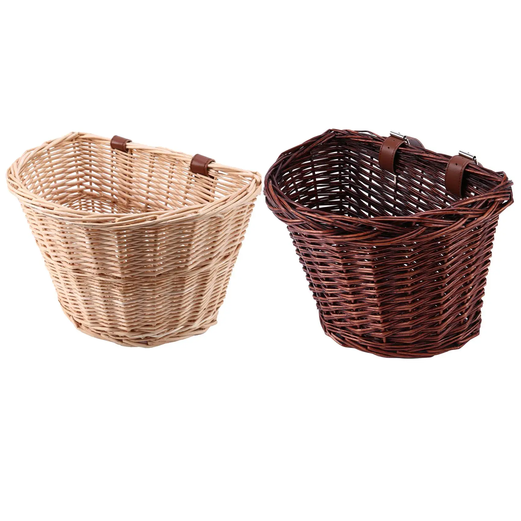 

Dropship-Lady and Kids Vintage Rattan Wicker Basket Bike Bicycle Handlebar Baskets Bicycle Front Basket,XL