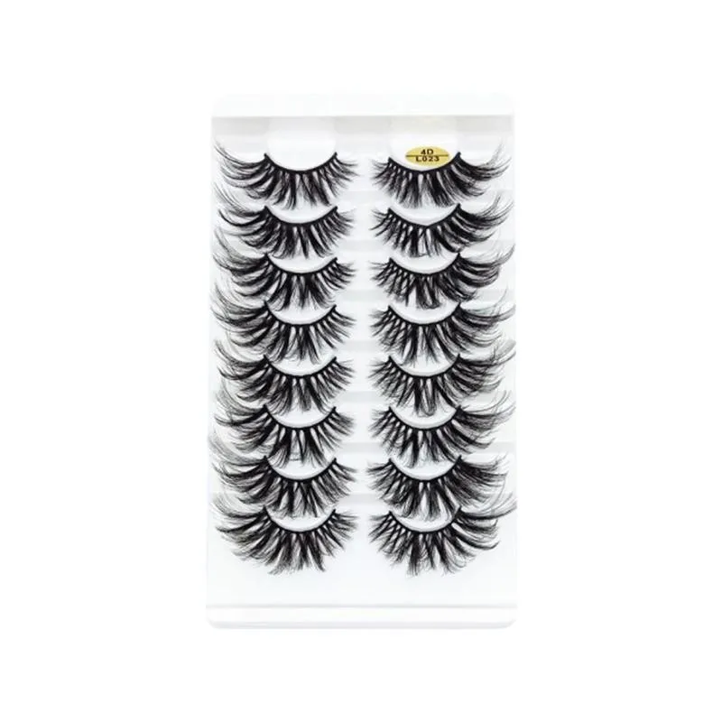

8 Pairs 3d Mink Lashes 25mm Fantastic Faux Lashes Wispy Makeup Up Pack False Natural Eyelashes Lashes Long Wholesales Make Z1V9
