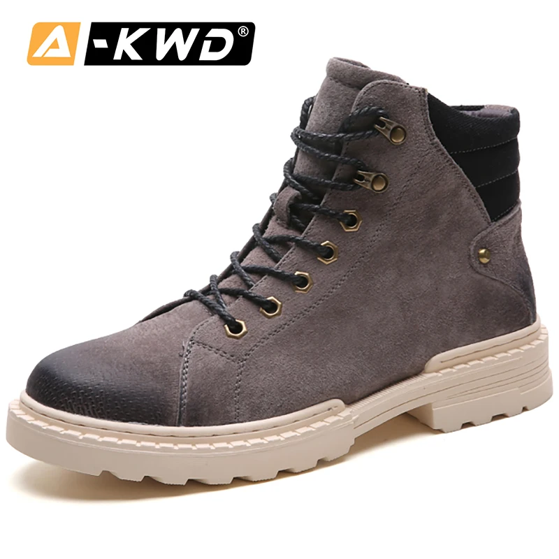 

2019 Mans Shoes Men's Leather Shoes Chaussure Homme Black Men's Shoe Casual Elevator Shoes For Men Autumn And Winter Short Boots