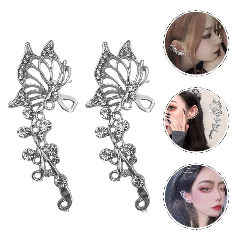 Комплект из 2 предметов шикарное платье бело серые серьги проколо женские