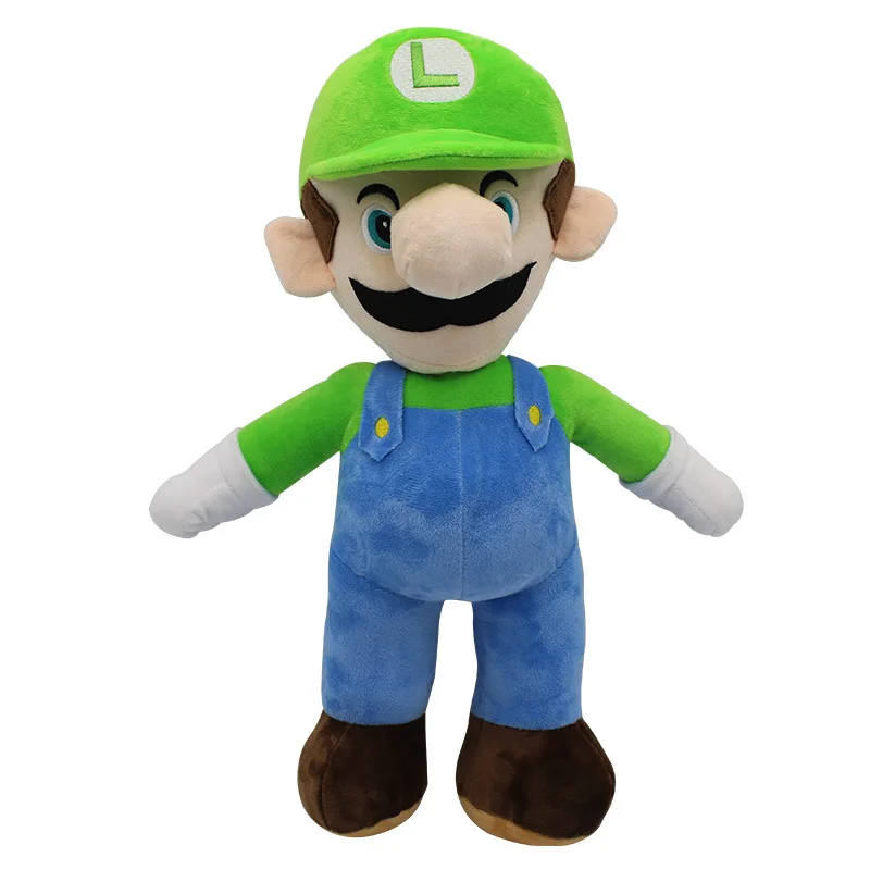 luigi Супер Марио Bros Мультяшные плюшевые игрушки Марио Луиджи мягкие куклы, детский подарок - Цвет: luigi