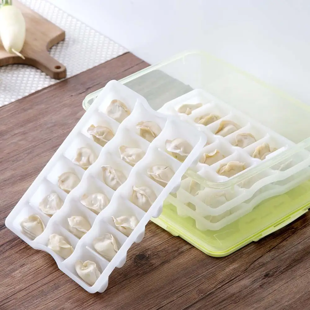 Трехуровневый пластиковый контейнер для хранения в холодильнике на 54 жилы