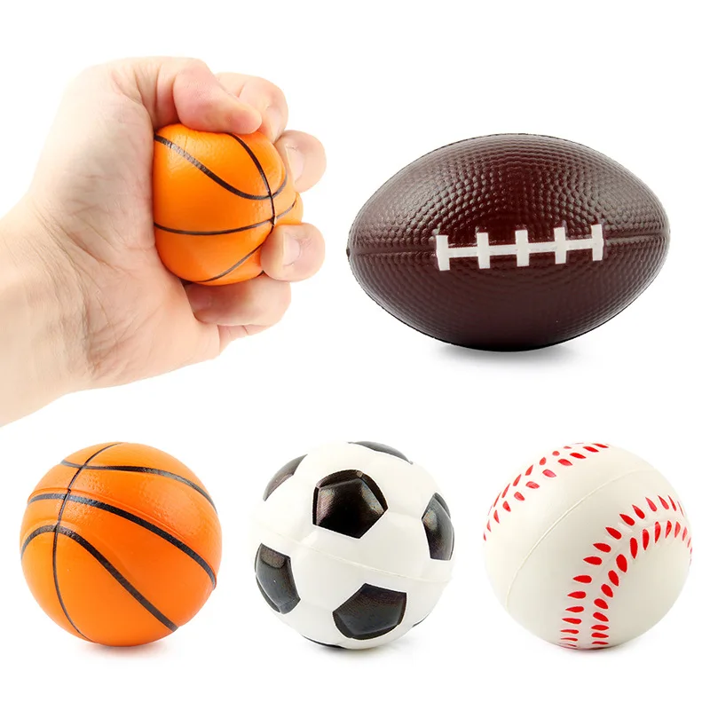 

Decompression Toy Stuffed Cotton Grip Ball Rugby Basketball Football Decompression Vent Foam Ball Squeeze Toy Relieve Anxiety