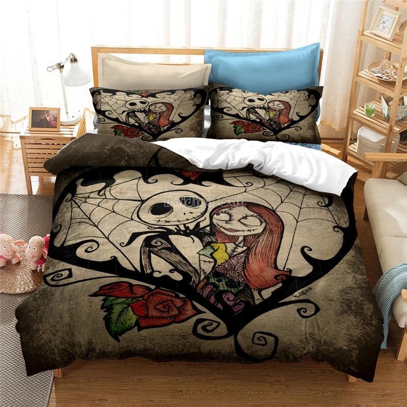 

Movie Pattern the Nightmare Before Christmas 3d Bedding Set Cartoon kids Duvet Cover Set Twin Full Queen King Size Dropshipping