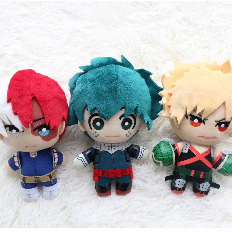 

My Hero Academia 15CM Anime Plush Toy Izuku Midoriya Katsuki Bakugo Shoto Todoroki Stuffed Doll Toys Children Birthday Gifts