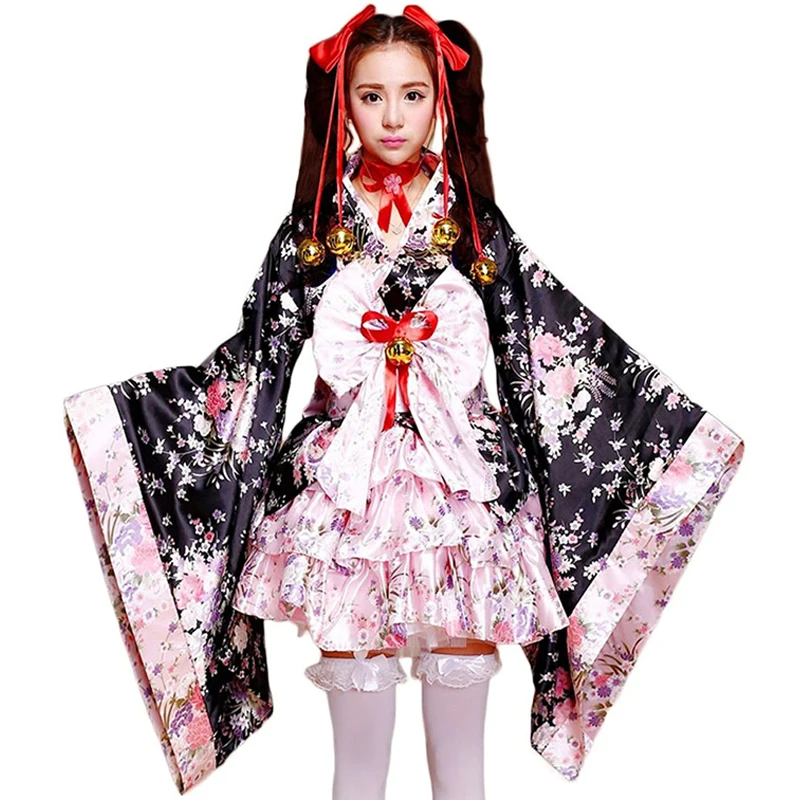 Комплект одежды женский из 6 предметов пикантный халат в стиле лолита кимоно