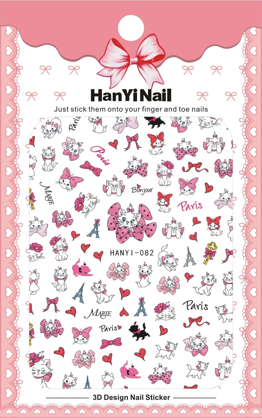

HanYiNail 080-103 New Cute Small Element Cartoon Mouse Kitty Nails Art Sticker Harajuku Nail Wrap Sticker Tips Manicura stickers